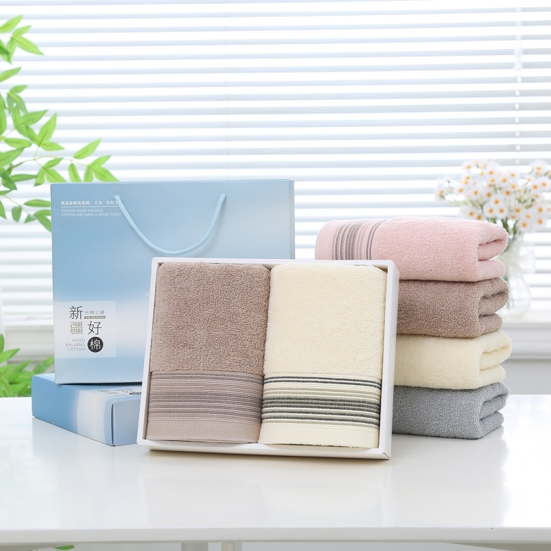 奥来纯  水墨缎双巾礼盒