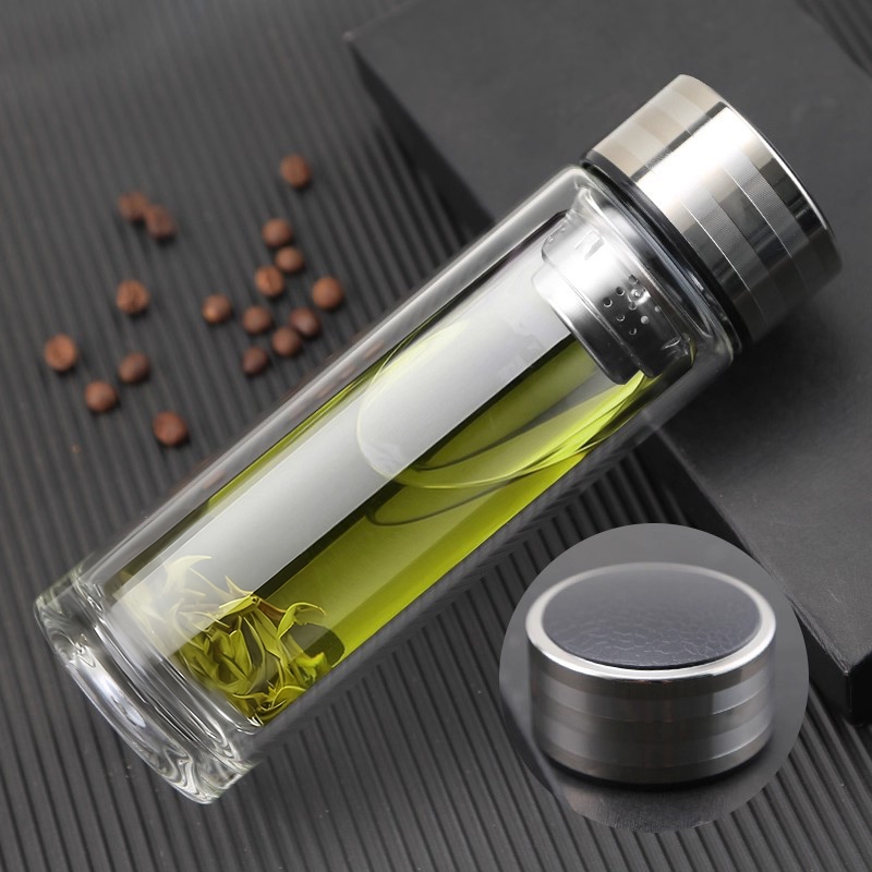 至作  茶水分离耐热玻璃杯300MLSNK-1691