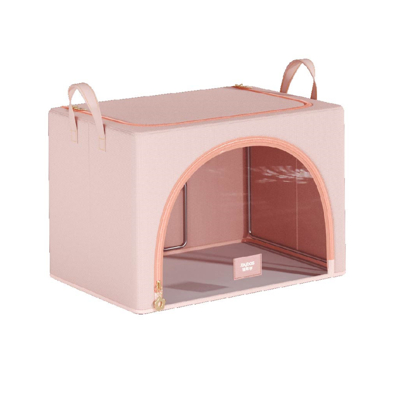 佳帮手 提手式大窗折叠收纳箱66L粉色JBS-SNX-TDC66-PK