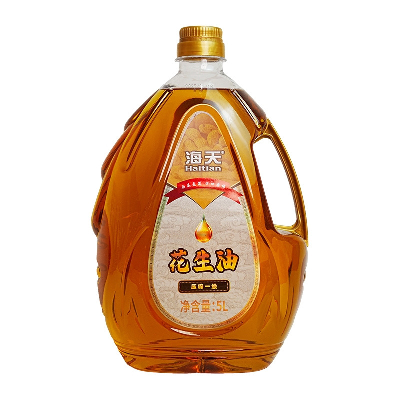 海天  压榨一级花生油水滴瓶5L