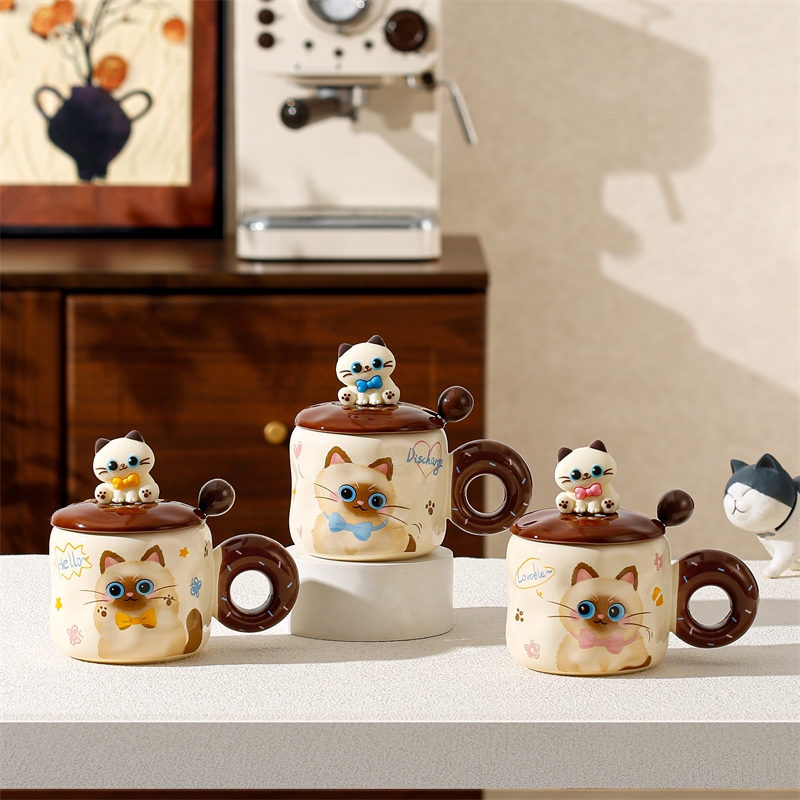 立体趣味猫咪马克杯440ml624