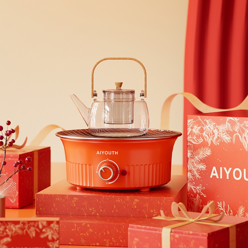 艾青春  开门红电陶围炉橙色AI-T1006