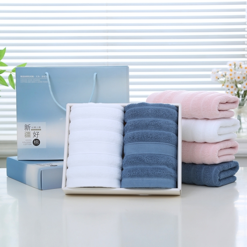 奥来纯  纯棉云锦双巾礼盒