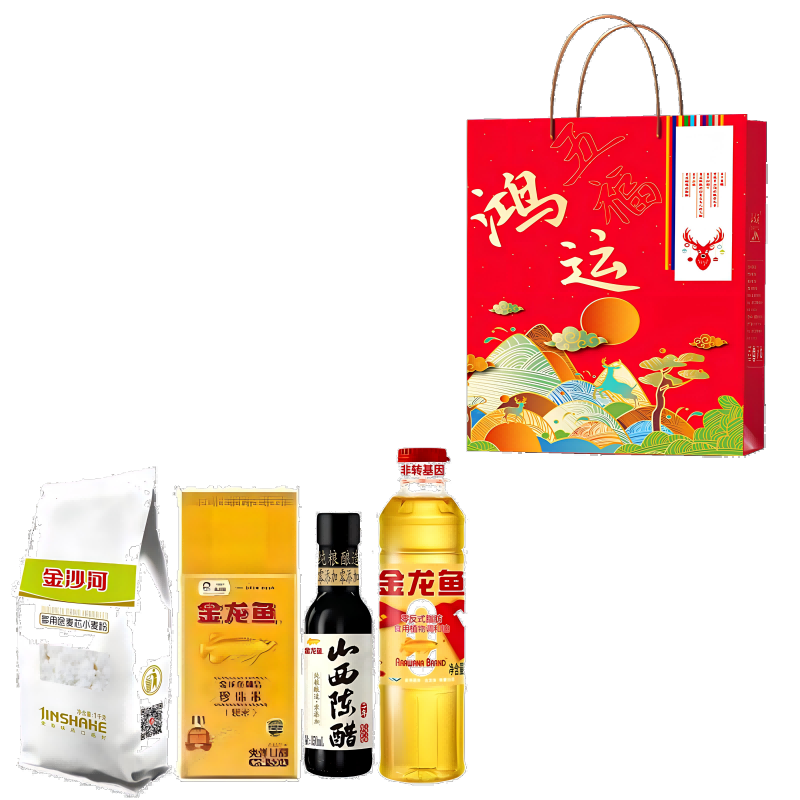 金龙鱼  米面油五福鸿运礼盒A2050g