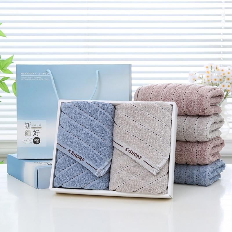 奥来纯  全棉简云双巾礼盒