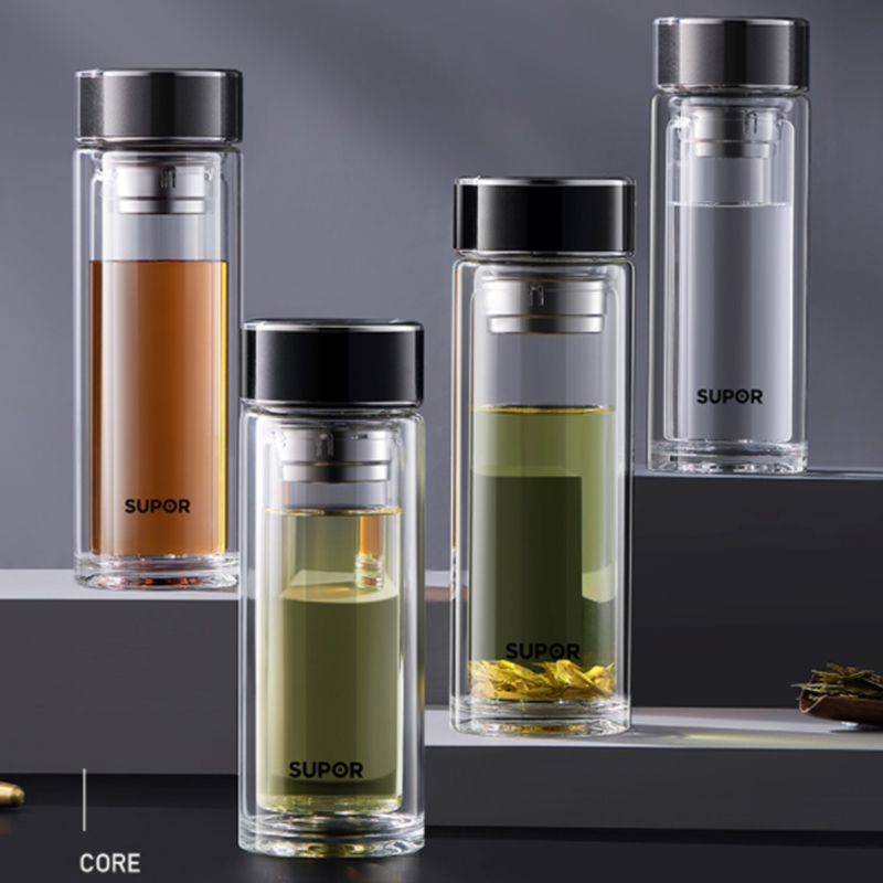 苏泊尔 双层耐热玻璃杯KCG28AL10