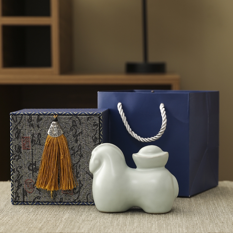 瓷伽什  马上发财汝窑开门红摆B款CJS-RY-003