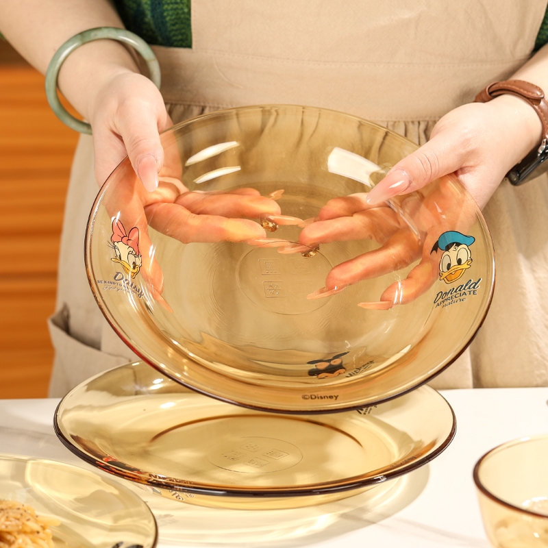 迪士尼  轻奢琥珀耐热大餐盘9英寸圆盘