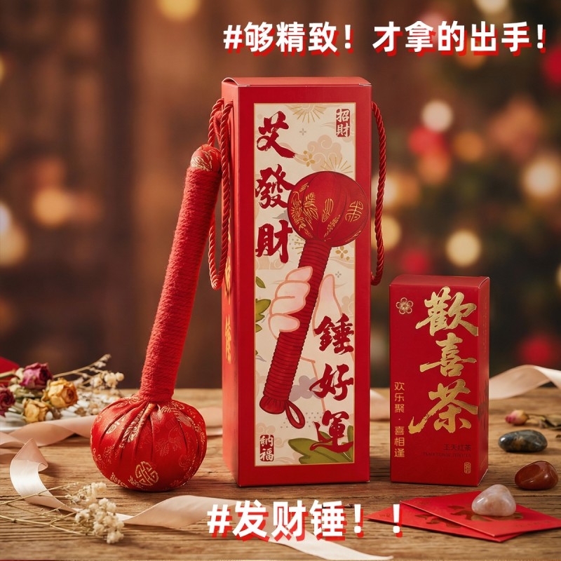 上白石  绸缎艾草锤欢喜红茶新年礼盒套装FCC-02