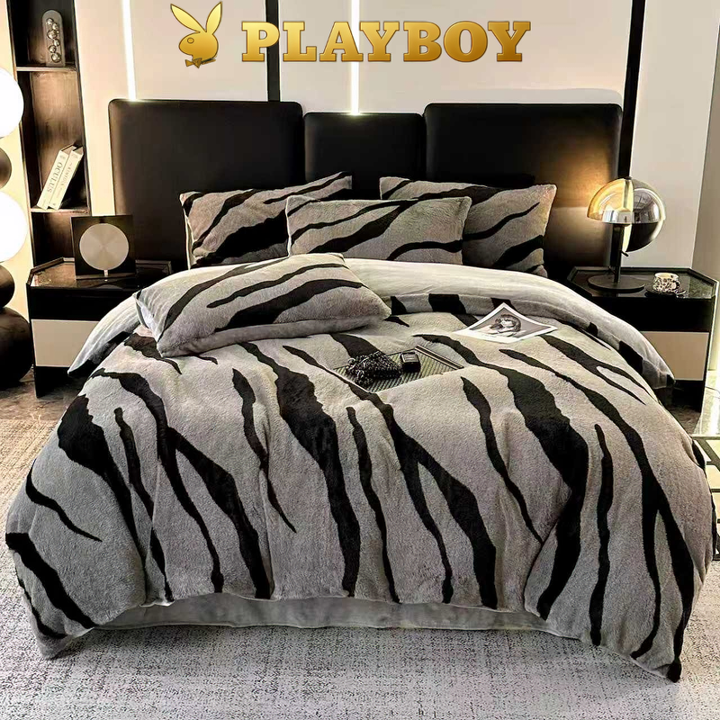 花花公子  美拉德兔绒加厚保暖轻奢四件套PLAYBOY-174