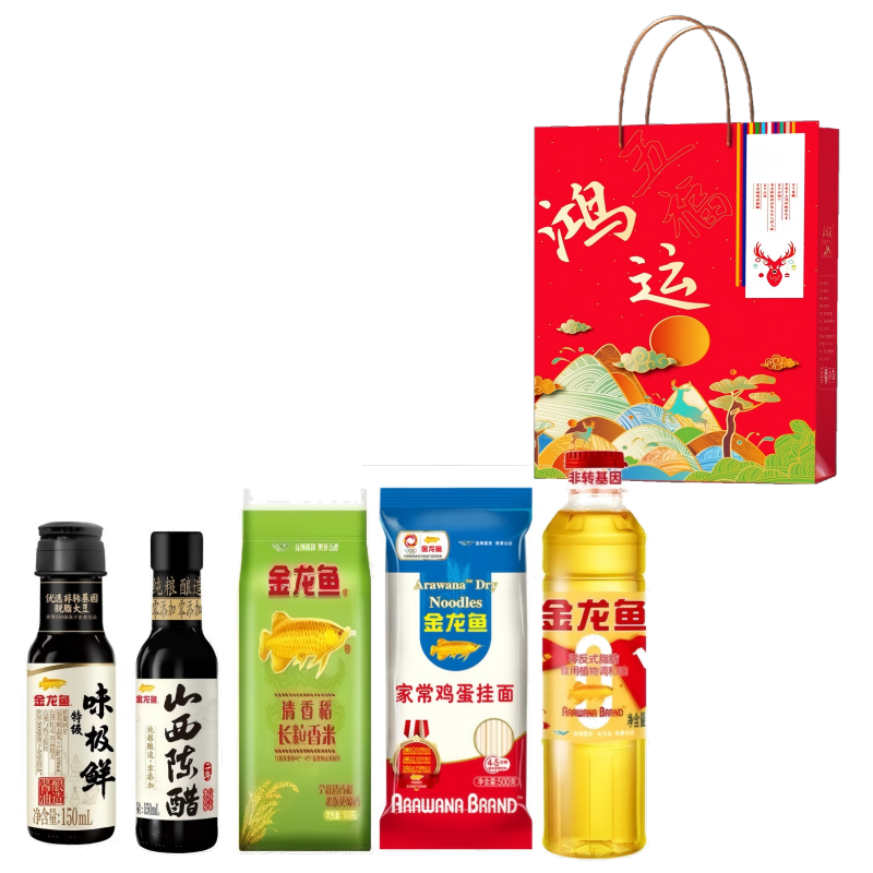 金龙鱼  调和油大米挂面礼盒1700g