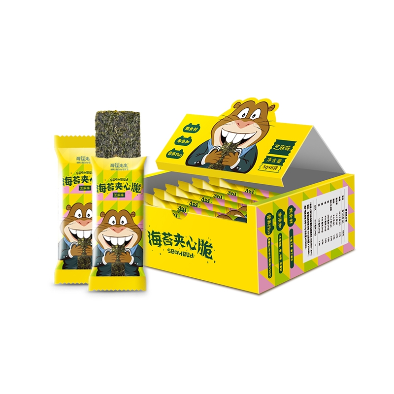 海狸先生  海苔夹心脆芝麻味40g*2盒HL021