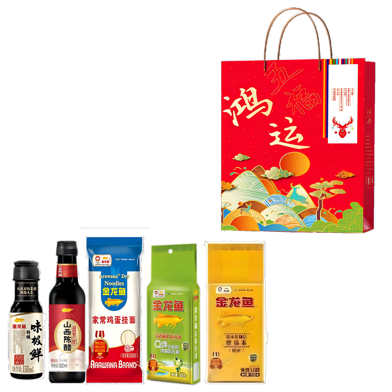 金龙鱼  大米挂面调味品礼盒2150g