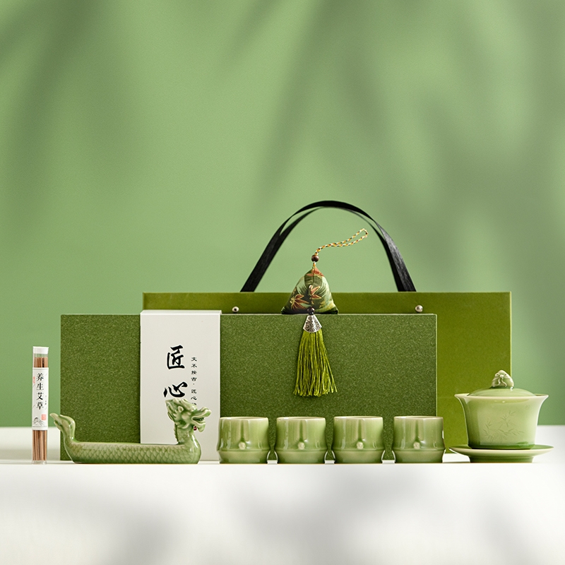 瓷伽什  龙腾端午茶具套组CJS-QC-DW001