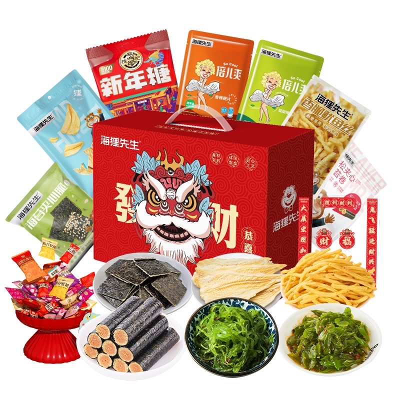 海狸先生  零食礼盒701g送新春对联JL-W11