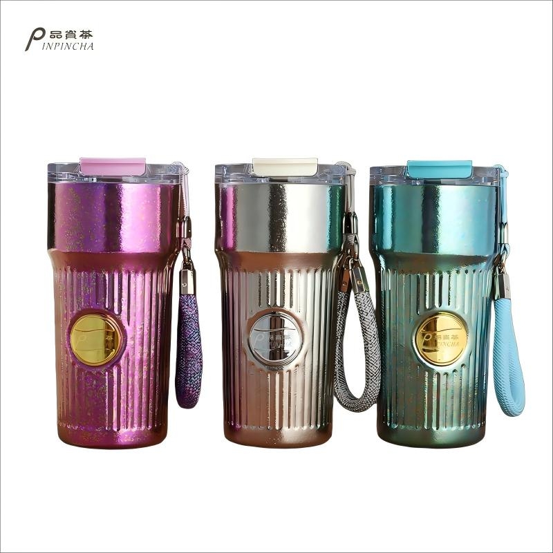 品贫茶  纯钛大容量双饮保温杯PPC-Ti-600ml