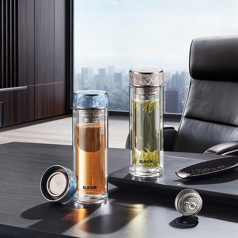 苏泊尔  商务纯钛耐热玻璃杯KCG40CD10