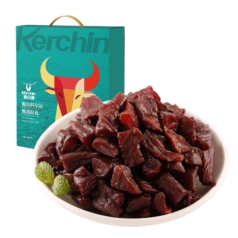 科尔沁  风干牛肉凹凸有型原味礼盒418g