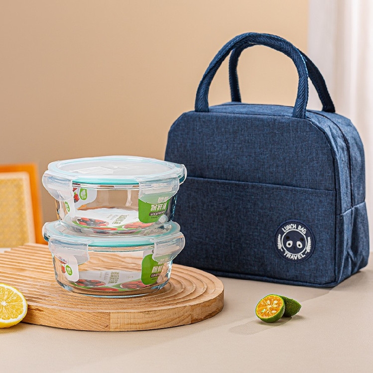 墨暄  高鹏硅玻璃保鲜盒保温包两件套