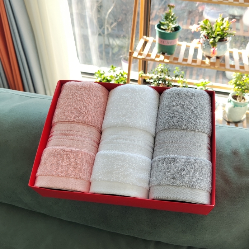 优品尚竹  云舒系列毛巾三条装YSMJ-03