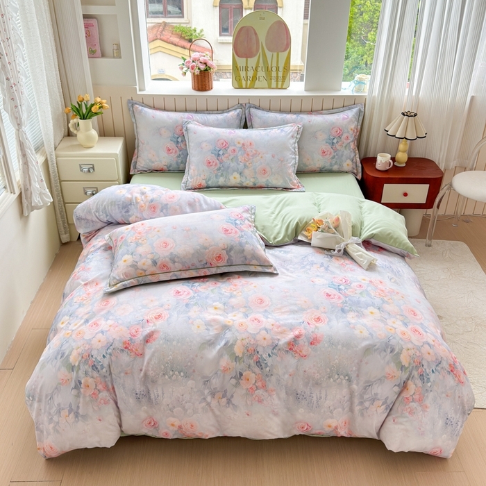 花花公子  法式大板花卉细沙棉四件套PLAYBOY-271