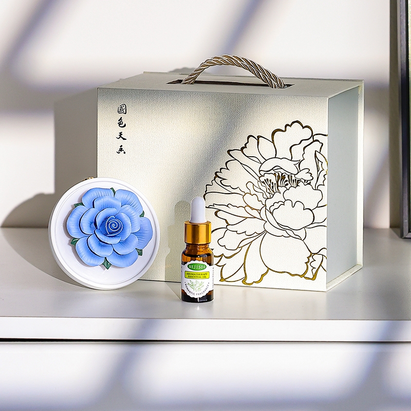 拂器  非遗陶瓷花手工捏花摆件香薰礼盒BJ006