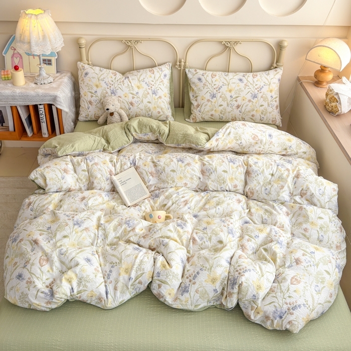 萱遇家纺  泡芙棉皱皱纱四件套X-T8012