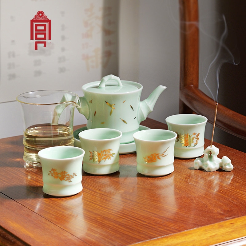 故宫文化  四君子香薰茶具套装8件套