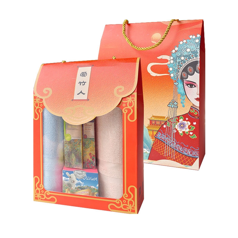 爱竹人  毛巾护手霜唇膏绵羊油5件套B07