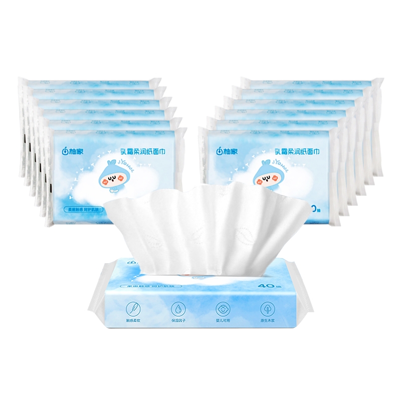 柚家  保湿纸巾12包18636