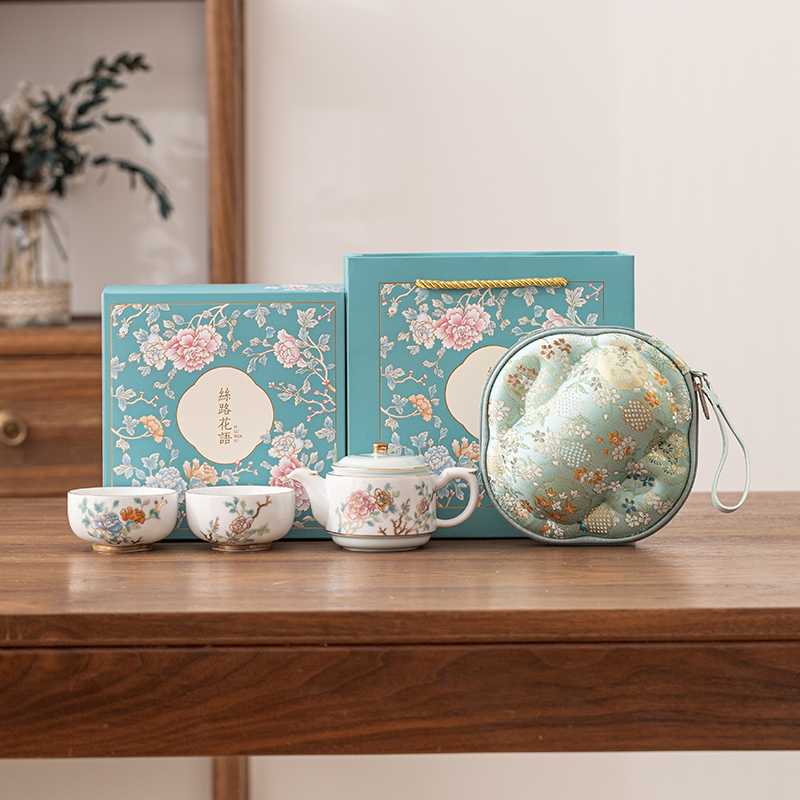 沏一杯茶  丝路花语A款茶具礼盒套装
