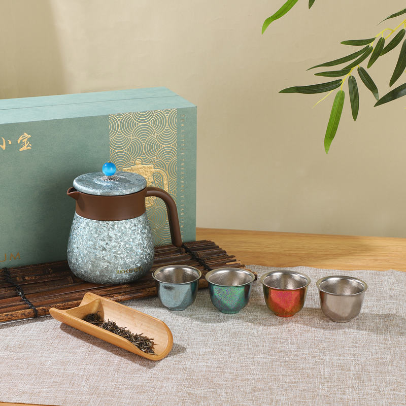 信科  钛壶茶壶套装5件套