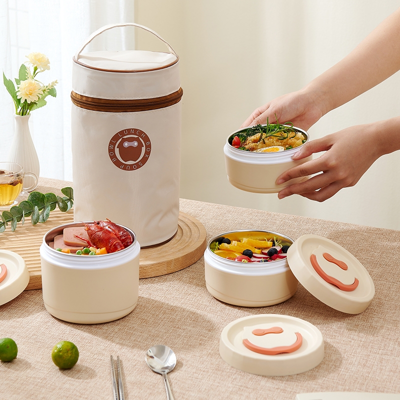 若生活  暖生活双层保温便当盒手提包24027