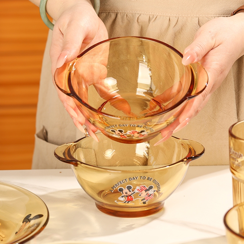 迪士尼  耐热玻璃双耳碗5英寸