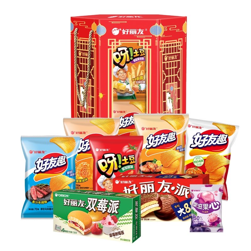 好丽友  好事连连灯笼礼盒780g