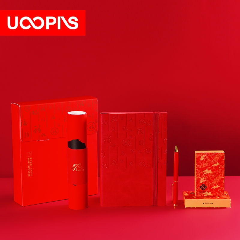UOOPINS  纳福新年笔记本春联扑克套装