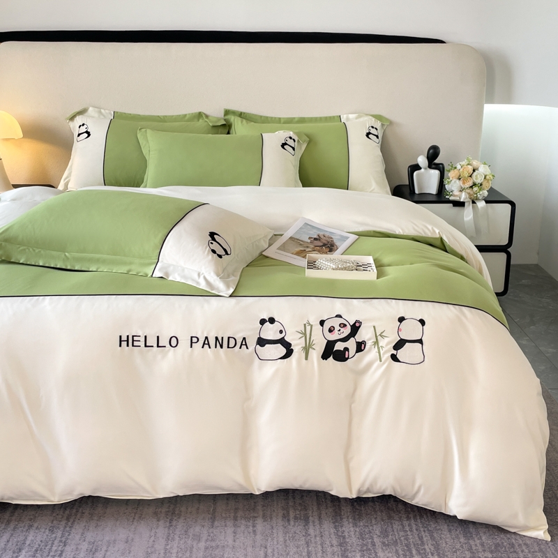 花花公子  温感磨毛国潮盼盼亲肤刺绣四件套PLAYBOY-182